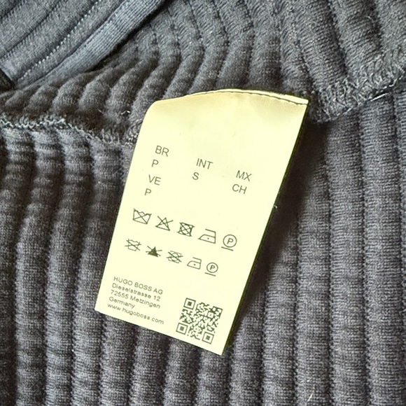 Men's BOSS Navy Blue Full Zip Sweater - Picture 7 of 7